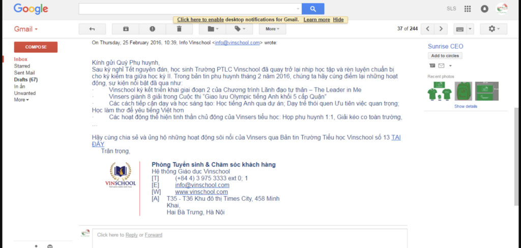Hướng dẫn cách tạo chữ ký gmail chuyên nghiệp - TOTOLINK Việt Nam